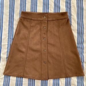 Chaps Vegan Suede Skirt